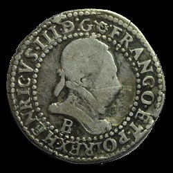 HENRI III Demi-franc au col plat 1587 B