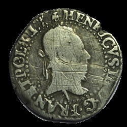 HENRI III Quart de franc au col plat 1577 Paris