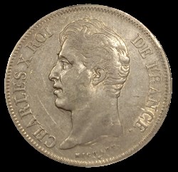 Charles X 5 francs 1828 Perpignan (Q)