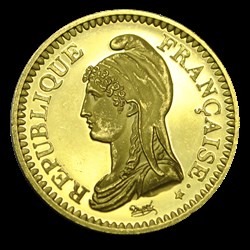 Cinquième République - 1 franc or - 1992