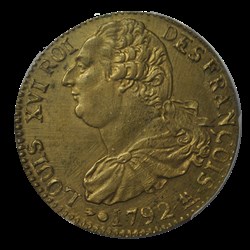 LOUIS XVI 2 sols au faisceau, type FRANÇOIS 1792 AA