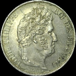 5 Francs Louis-Philippe 1845 W