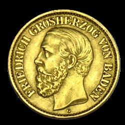 Allemagne - Baden - 10 marks - Frédéric Ier - 1876