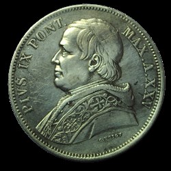 Pie IX 5 lires 1870 Rome