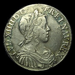 Louis XIV demi-écu à la meche longue 1651 B