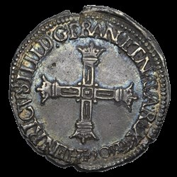 HENRI IV Quart d'écu 1606 Saint-Lô