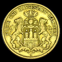 Allemagne - Hambourg - 10 marks - 1879