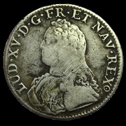 LOUIS XV Ecu aux branches d'olivier 1731 E