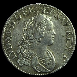 Louis XV 1/2 ecu de Navarre 1719 N