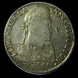 8 Soles Simon Bolivar 1831 Potosi