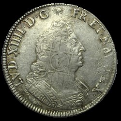 Louis XIV ecu aux palmes 1693 W