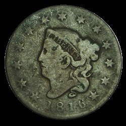 Large cent, tête à gauche 1816 Philadelphie