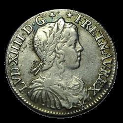 Louis XIV demi-écu à la meche longue 1653 C