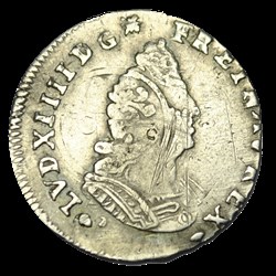 Louis XIV douzième ecu aux 8 L 1704 H