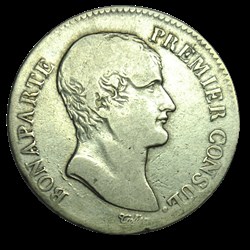 Bonaparte Premier Consul 5 Francs An 12 M