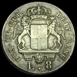 ITALIE - LIGURIE 8 Lire St Jean-Baptiste 1796 Gênes