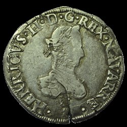 NAVARRE - ROYAUME DE NAVARRE - HENRI III Demi-franc 1583 St Palais