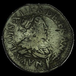 LOUIS XIII Double tournois 1636 Stenay