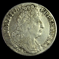 LOUIS XIV 20 sols aux insignes 1707 A