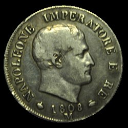 ROYAUME D'ITALIE - NAPOLÉON Ier 2 Lire 1808 M