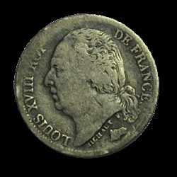 Demi franc Louis XVIII 1819 A