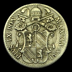 PIE IX 5 Baiocchi an XVI 1861 Rome