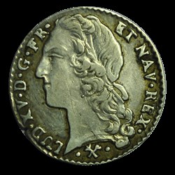 LOUIS XV Dixième d'écu au bandeau 1766 L