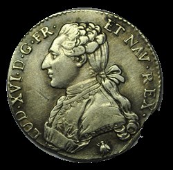 LOUIS XVI Cinquième d'écu dit aux branches d'olivier 1787 D
