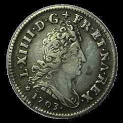 Louis XIV 5 sols aux insignes 1703 BB
