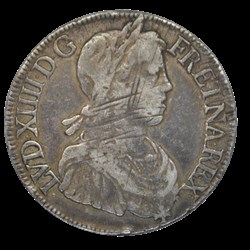 Louis XIV Écu à la mèche longue 1653 K