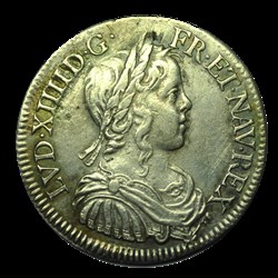 Louis XIV demi-écu à la meche longue 1652 A