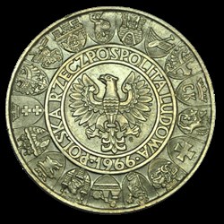 POLOGNE- 100 Zlotych - 1000 ans de la Pologne 1966 Varsovie