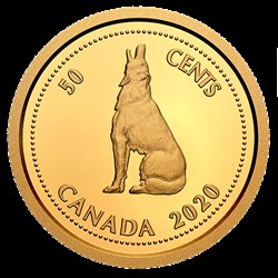 Hommage à Alex Colville : Loup hurlant 50 centimes - 1/10 once