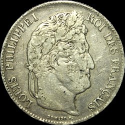 5 Francs Louis-Philippe 1839 D