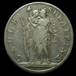 ITALIE - GAULE SUBALPINE 5 Francs an 10 1802 Turin