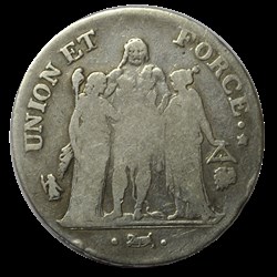 Union et Force 5 francs 1800 L