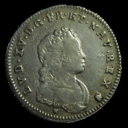 Louis XV 1/10 ECU VERTUGADIN 1716 Q