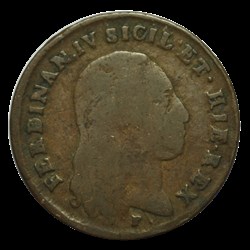 ROYAUME DE NAPLES 6 Tornesi Ferdinand IV, Roi des deux Siciles 1801