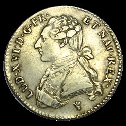 LOUIS XVI Cinquième d'écu aux branches d'olivier 1781 A
