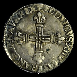 LOUIS XIV Quart d'écu de Navarre 1649 St Palais