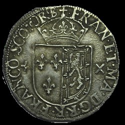 Teston Francois II et Marie Stuart 1560 EDINBOURG