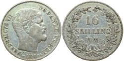 Frederik VII Denmark - 16 Skilling Rigsmønt 1857