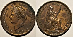 George IV - 1 Penny 1826 Great Britain (ex.2)