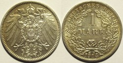 Wilhelm II - 1 Mark 1914, Stuttgart - German Empire