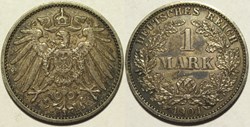 Wilhelm II - 1 Mark 1901 Muldenhütten - German Empire