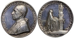 Pivs XII - Opening of the Marian Year Medal, 1954, Rome