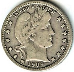 1909 Denver Quarter $