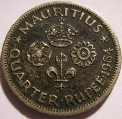 Elizabeth II - 1/4 Rupee 1964 - Mauritius