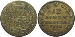 Friedrich August III - 1/12 Thaler 1764 Leipzig, Electorate of Saxony (2ex.)