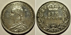 Victoria - Sixpence 1892 - Kingdom of Great Britain (ex.2)
